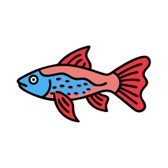 molly fish icon, molly fish vector illustration-simple illustration of molly fish, perfect for molly fish logos and icons