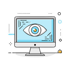 monitor privacy screen icon, monitor privacy screen vector illustration-simple illustration of monitor privacy screen, perfect for monitor privacy screen logos and icons