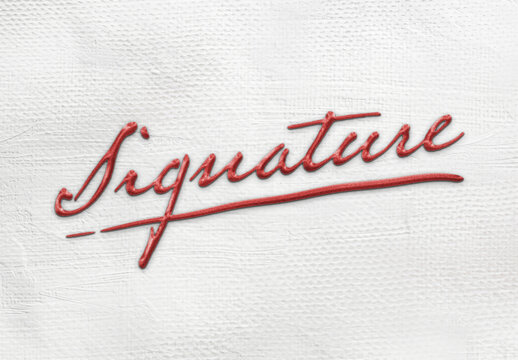 Text Effect Signature