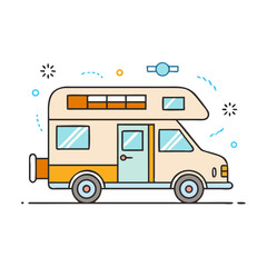 motorhome icon, motorhome vector illustration-simple illustration of motorhome, perfect for motorhome logos and icons