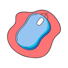 mouse pad icon, mouse pad vector illustration-simple illustration of mouse pad, perfect for mouse pad logos and icons