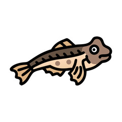 mudskipper icon, mudskipper vector illustration-simple illustration of mudskipper, perfect for mudskipper logos and icons