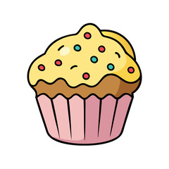 muffin icon, muffin vector illustration-simple illustration of muffin, perfect for muffin logos and icons