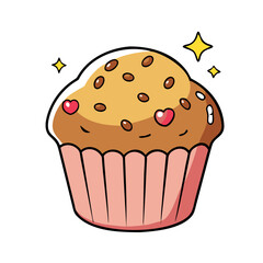 muffin icon, muffin vector illustration-simple illustration of muffin, perfect for muffin logos and icons