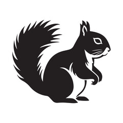 Squirrel minimal black silhouette