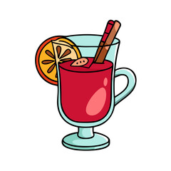 mulled wine icon, mulled wine vector illustration-simple illustration of mulled wine, perfect for mulled wine logos and icons