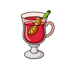 mulled wine icon, mulled wine vector illustration-simple illustration of mulled wine, perfect for mulled wine logos and icons
