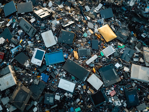 Electronic Waste Landfill: A Growing Environmental Concern with Piles of Discarded Technology