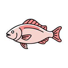 nile perch icon, nile perch vector illustration-simple illustration of nile perch, perfect for nile perch logos and icons