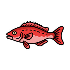 ocean perch icon, ocean perch vector illustration-simple illustration of ocean perch, perfect for ocean perch logos and icons