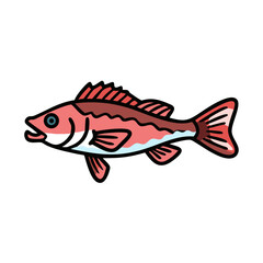 ocean perch icon, ocean perch vector illustration-simple illustration of ocean perch, perfect for ocean perch logos and icons