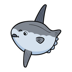 ocean sunfish mola mola icon, ocean sunfish mola mola vector illustration-simple illustration of ocean sunfish mola mola, perfect for ocean sunfish mola mola logos and icons