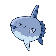 ocean sunfish mola mola icon, ocean sunfish mola mola vector illustration-simple illustration of ocean sunfish mola mola, perfect for ocean sunfish mola mola logos and icons