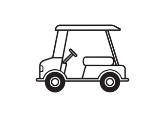 Golf cart silhouette vector, Golf cart Icon, Golf cart Design