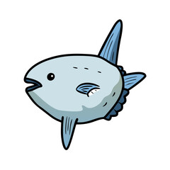 ocean sunfish mola mola icon, ocean sunfish mola mola vector illustration-simple illustration of ocean sunfish mola mola, perfect for ocean sunfish mola mola logos and icons