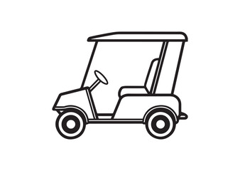 Golf cart silhouette vector, Golf cart Icon, Golf cart Design