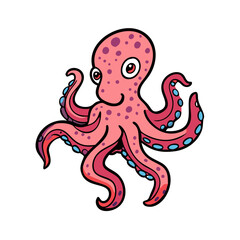 octopus icon, octopus vector illustration-simple illustration of octopus, perfect for octopus logos and icons
