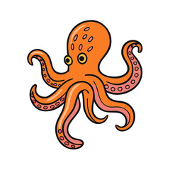 octopus icon, octopus vector illustration-simple illustration of octopus, perfect for octopus logos and icons