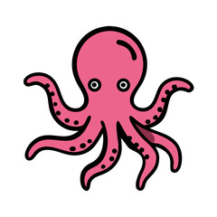 octopus icon, octopus vector illustration-simple illustration of octopus, perfect for octopus logos and icons