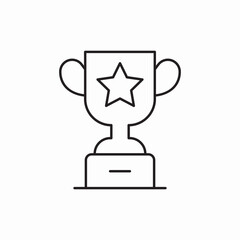 Trophy cup star award icon vector sign