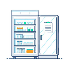 office fridge icon, office fridge vector illustration-simple illustration of office fridge, perfect for office fridge logos and icons