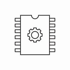 Hardware processor settings icon vector sign