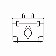 suitcase with tools icon vector sign