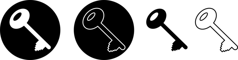 Key icon set. Key vector icon. Key symbol. Vector illustration.