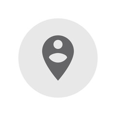 Person Pin Circle Filled Icon