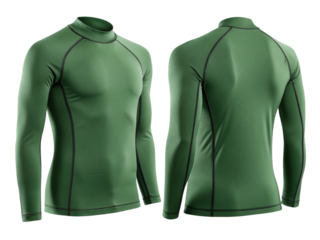stylish green rashguard mockup designed for active wear, perfect for sports and outdoor activities while providing comfort and protection