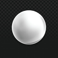 head of a white push pin. It's a simple, round shape with a bit of a glossy sheen, attached to what would be the pin part extending downwards.