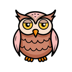 owl icon, owl vector illustration-simple illustration of owl, perfect for owl logos and icons