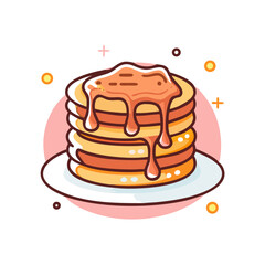 pancakes with syrup icon, pancakes with syrup vector illustration-simple illustration of pancakes with syrup, perfect for pancakes with syrup logos and icons