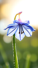 simple bluebell flower art, created by generative ai