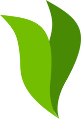 Simple leaf vector with green color. Perfect for eco-friendly designs or nature-themed projects.