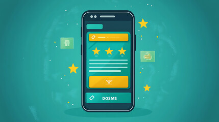 Illustrated loyalty points screen on a smartphone for new customer perks (1)