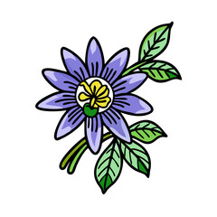 passionflower flower icon, passionflower flower vector illustration-simple illustration of passionflower flower, perfect for passionflower flower logos and icons