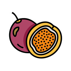 passion fruit icon, passion fruit vector illustration-simple illustration of passion fruit, perfect for passion fruit logos and icons