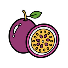 passion fruit icon, passion fruit vector illustration-simple illustration of passion fruit, perfect for passion fruit logos and icons