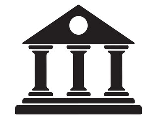 BANK SILHOUETTE WHITE BACKGROUND