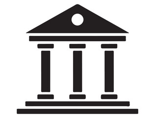 BANK SILHOUETTE WHITE BACKGROUND