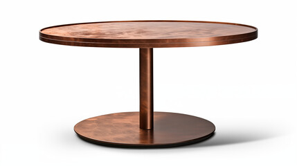 Copper Round Side Table Modern Minimalist Design Metal Furniture