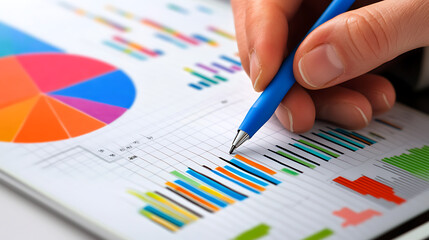 Fototapeta premium Professional drafting a prospecting plan on a tablet with stylus (3)