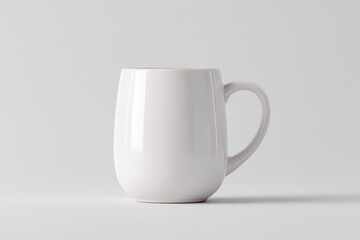 Obraz premium photorealistic 3d illustration of plain blank mug with minimal curvature placed against white gradient background to