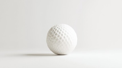 Single white golf ball, simple studio shot