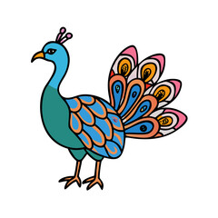 peacock icon, peacock vector illustration-simple illustration of peacock, perfect for peacock logos and icons