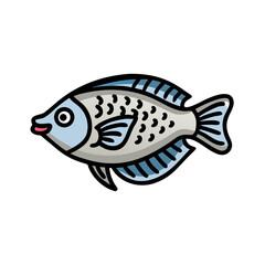 pearl gourami fish icon, pearl gourami fish vector illustration-simple illustration of pearl gourami fish, perfect for pearl gourami fish logos and icons