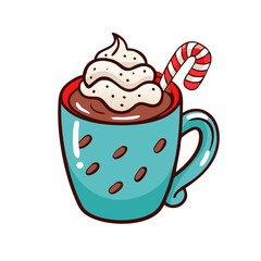 peppermint hot chocolate icon, peppermint hot chocolate vector illustration-simple illustration of peppermint hot chocolate, perfect for peppermint hot chocolate logos and icons
