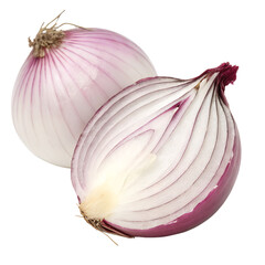 red onion isolated on white background