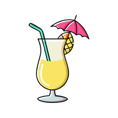 pi a colada icon, pi a colada vector illustration-simple illustration of pi a colada, perfect for pi a colada logos and icons